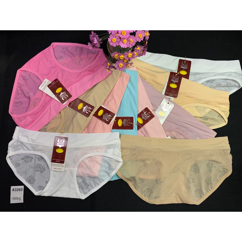 Quần lót nữ thun lạnh Đại Phát MS3262 vải lạnh mịn thoáng mát set 10 cái