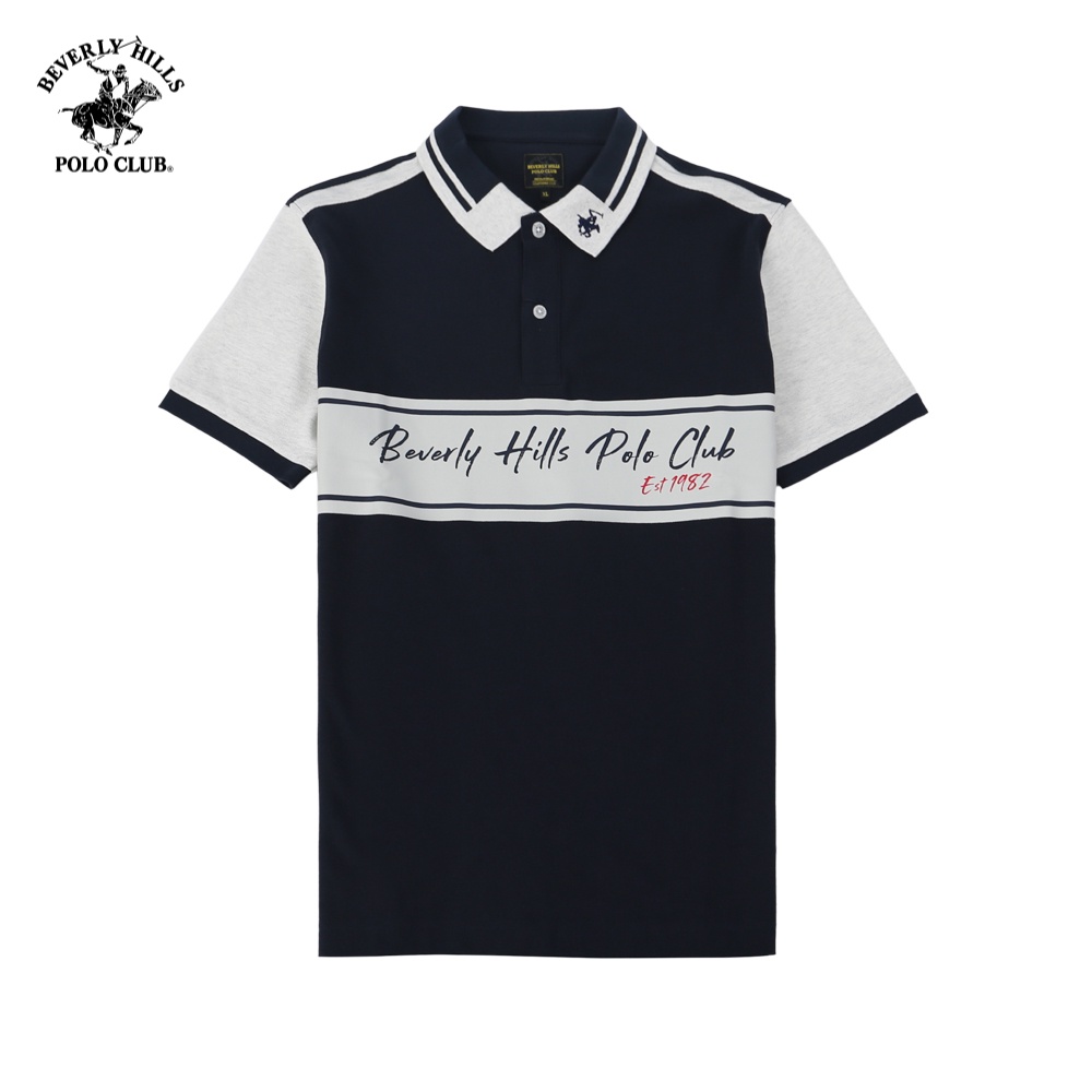 Beverly Hills Polo Club - Áo polo Ngắn tay Nam Slim Fit Navy đậm DN- BHPC PMSSW21TL013