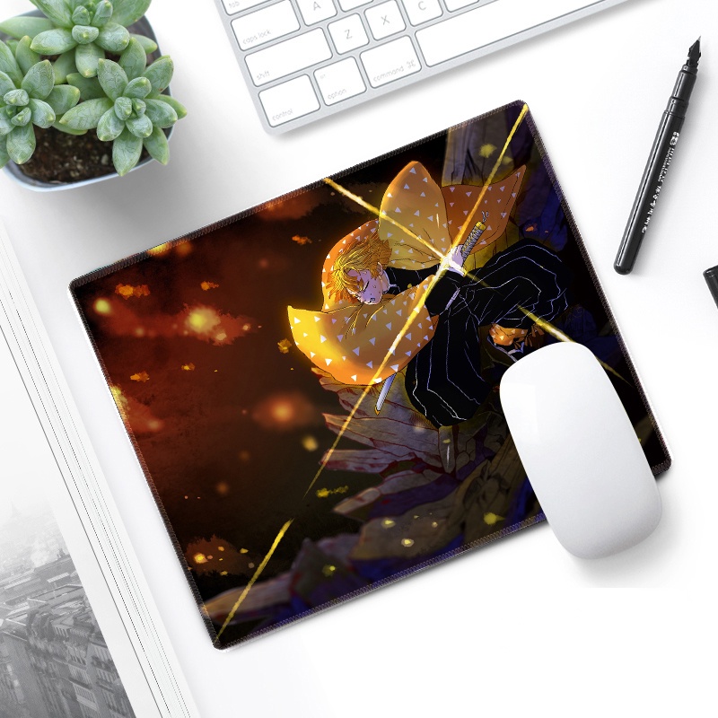 Miếng Lót Chuột In Họa Tiết Anime Demon Slayer: Kimetsu No Yaiba Cho Máy Tính Tanjirou Nezuko