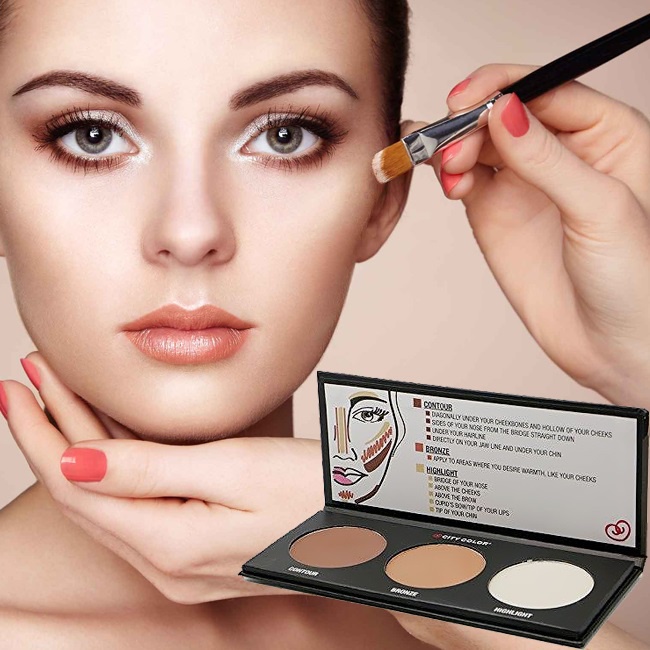 Bảng Phấn Tạo khối City Color Contour Palette 3 ô dạng phấn 80g