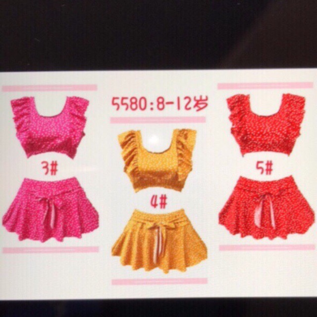 Bộ đi biển dàng cho bé gái từ 8 đến 12 t