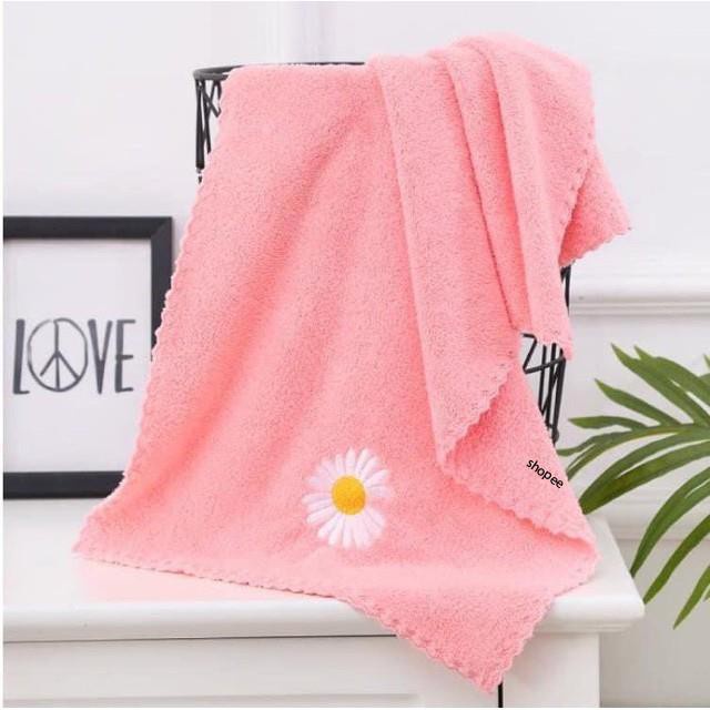 SÉT 5 KHĂN MẶT HOA CÚC XUẤT HÀN SIÊU ĐẸP MỀM MỊN 35*75cm