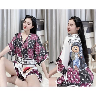 Đồ Bộ Lụa Latin Tay Cánh Dơi Quần Đùi (Phần 6)