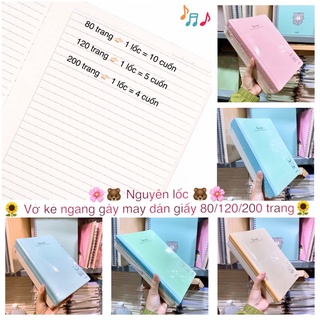 Vở may dán gáy klong - kẻ ngang lined b5 - 80/120/200 trang; ms: 840, 841, 842, 825, 826, 827, 800,801-802🌸