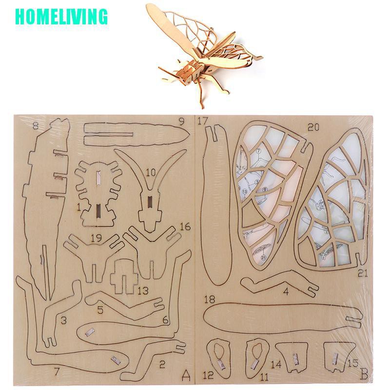 Bộ Đồ Chơi Xếp Hình Động Vật 3D Bằng Gỗ Dễ Thương Cho Bé