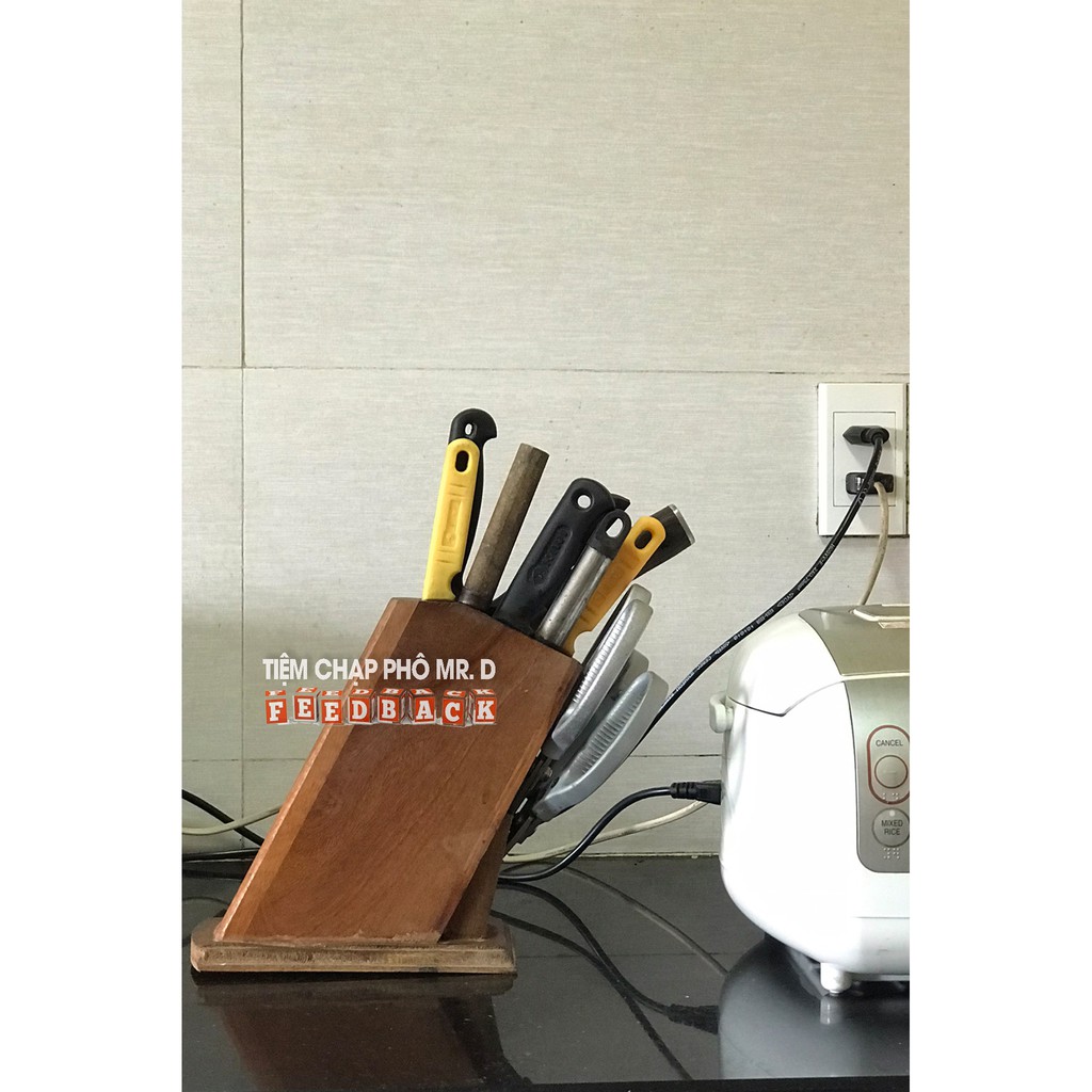 Dụng Cụ Cắm Dao, Kéo Gỗ Xà Cừ, Giá Gốc Tận Xưởng