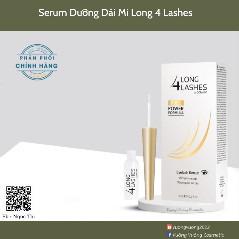 Serum dưỡng dài mi 4 long lashes by oceanic giúp mi dài, dày, khỏe hơn