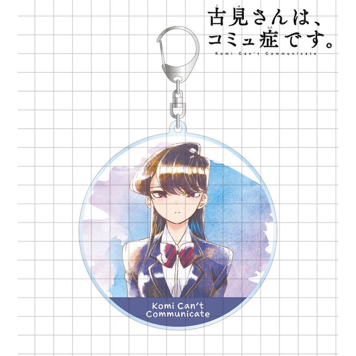 ( Mica trong acrylic ) Móc khóa in hình Komi Can't Communicate NỮ THẦN SỢ GIAO TIẾP anime chibi