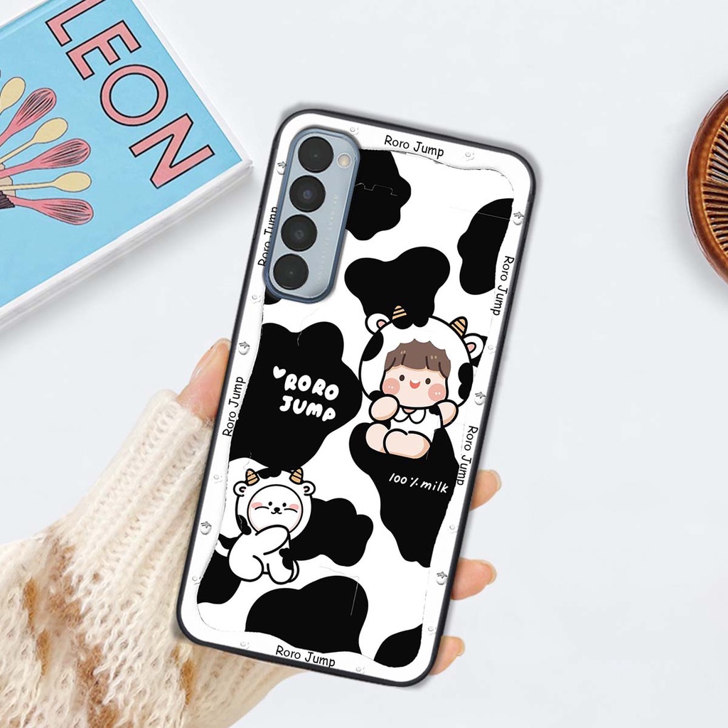 Ốp lưng Oppo Reno 4 / Reno 4 Pro / Reno 4 in hình gấu cute,bò sữa 3D cute dễ thương bảo vệ điện thoại.