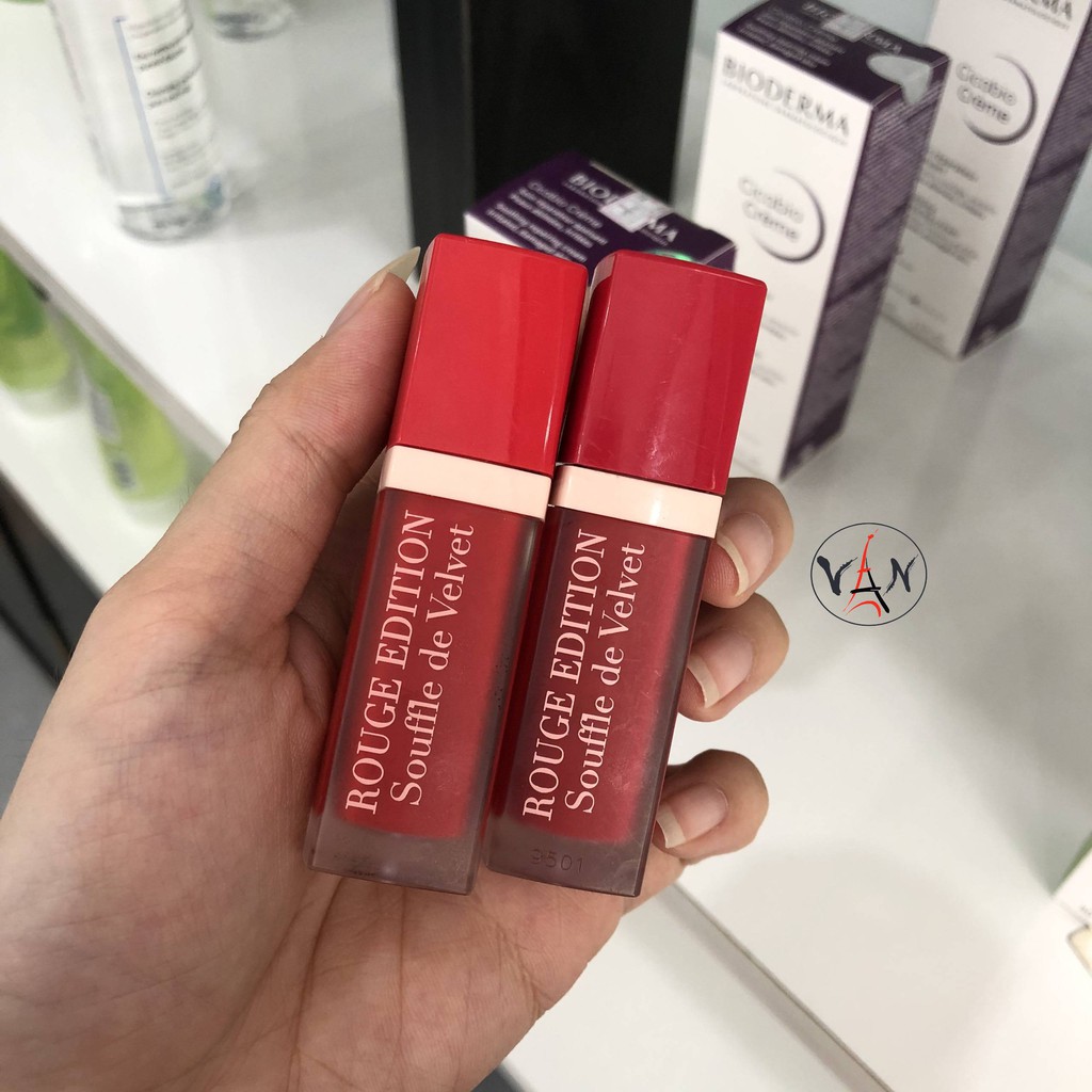 [ Bourjois Pháp ]  Son kem lì dưỡng bourjois souffle de velvet màu 06 và 07 - Hàng có vỉ