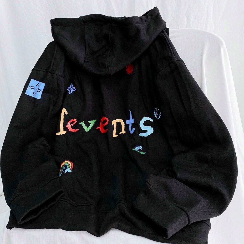 Áo Khoác Nỉ Bông Fevent Form rộng Unisex Nam Nữ Couple