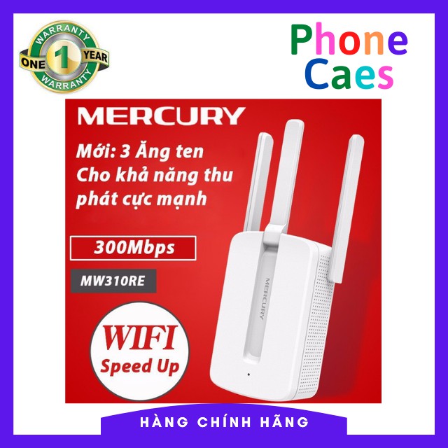 Bộ Kích Sóng Wifi ,Bộ Kích Sóng Wifi Mercury Repeater MW310RE 3 Anten Cực Mạnh