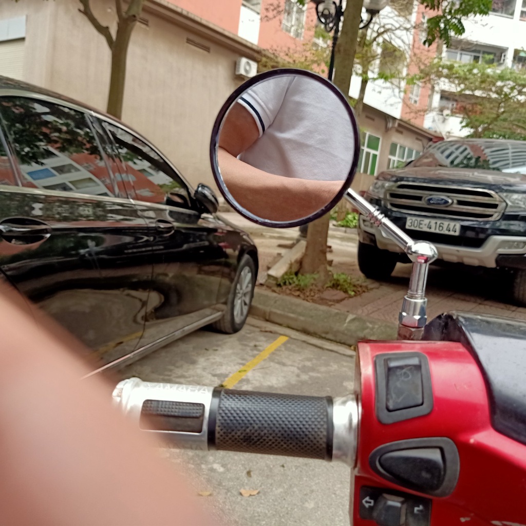 Gương xe máy tròn phẳng cho xe Dream, SH Mode, Wave, Lead, Vision