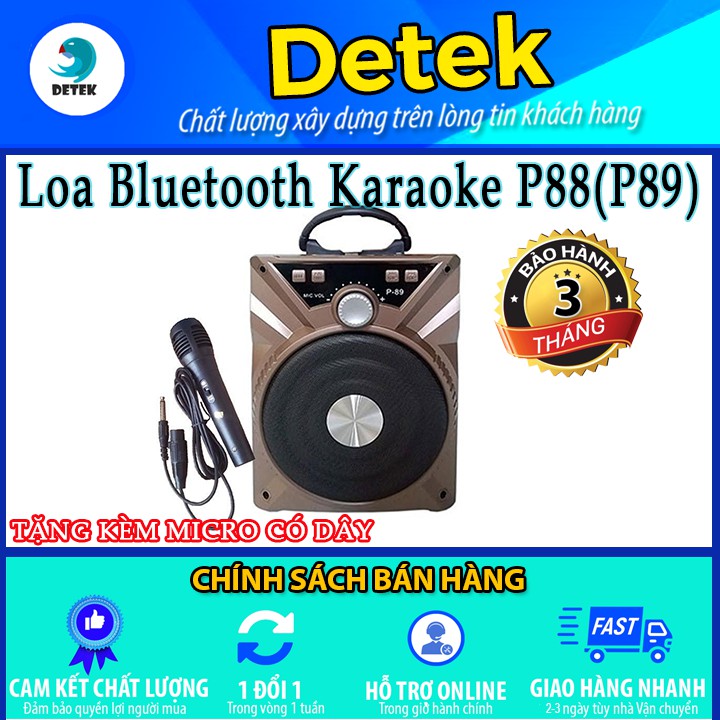 Loa Bluetooth P88/P89/P91/P93 tặng kèm micro có dây GIAO MẦU NGẪU NHIÊN