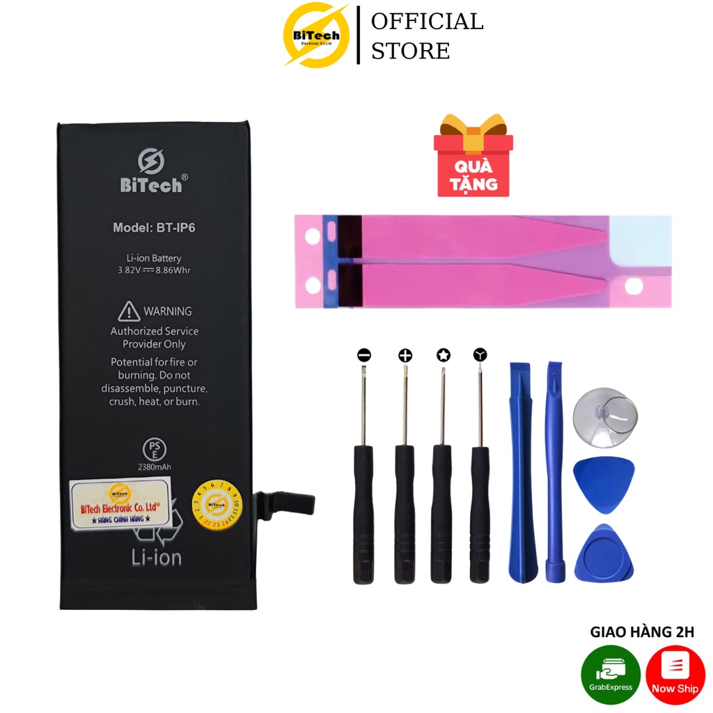 Pin điện thoại dung lượng cao BITECH BT-6G ( dung lượng 2380 mAh )