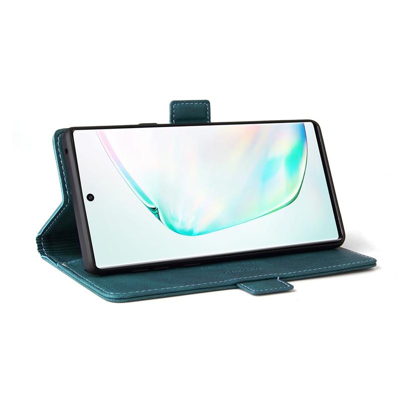 Ốp Điện Thoại Da Kèm Ngăn Đựng Thẻ Khóa Nam Châm Cho Samsung Note20 Note10 Note9 Note8 S23 + S22 Ultra