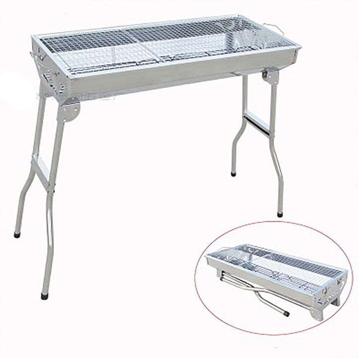 [HOT] Bếp nướng than hoa gấp gọn ngoài trời cao cấp inox BBQ đã ngoại ô