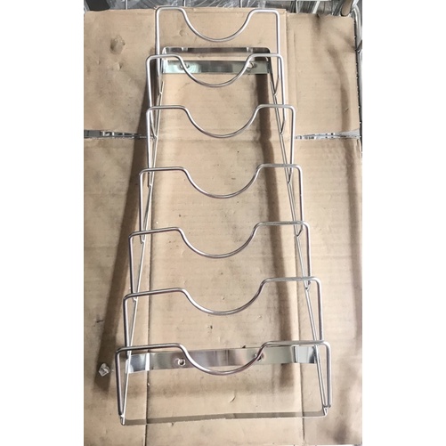Giá kệ cài vung nồi, treo vung xoong inox 304 gắn tường