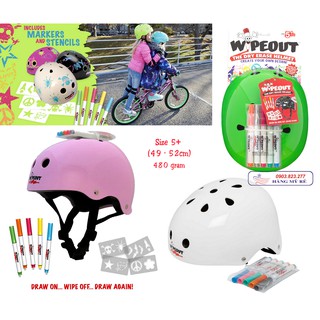 Mũ Bảo Hiểm Trẻ Em Tự Sáng Tạo Vẽ Wipeout (Hàng Mỹ xách tay)