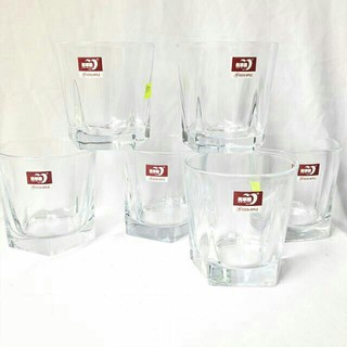 Bộ 6 cốc thủy tinh 5 cạnh dày