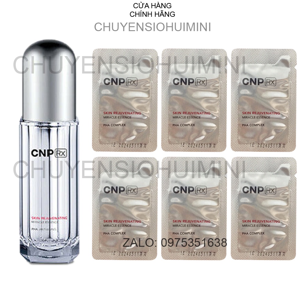 [Hot] Gói sample tinh chất CNP rx siêu dưỡng trắng, mờ thâm nám tàn nhang - CNP Rx Skin Rejuvenating Miracle Essence 1ml