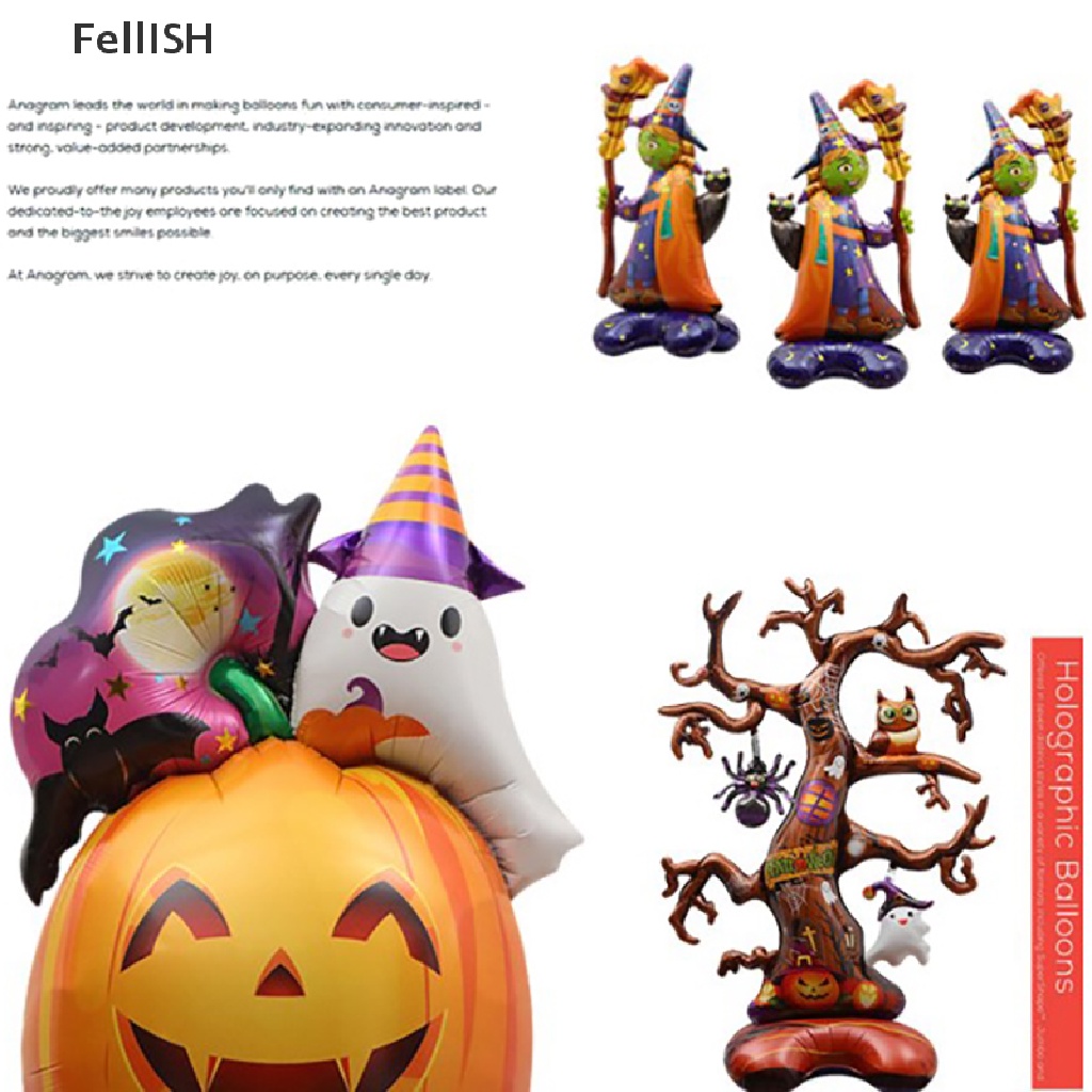 Bong Bóng Lá Nhôm Hình Phù Thủy Bí Ngô Trang Trí Halloween 439br