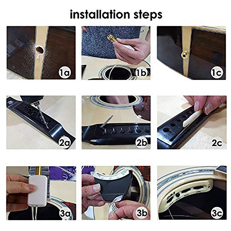Pickup Eq 3 Band Có Micro Cho Đàn Guitar Acoustic