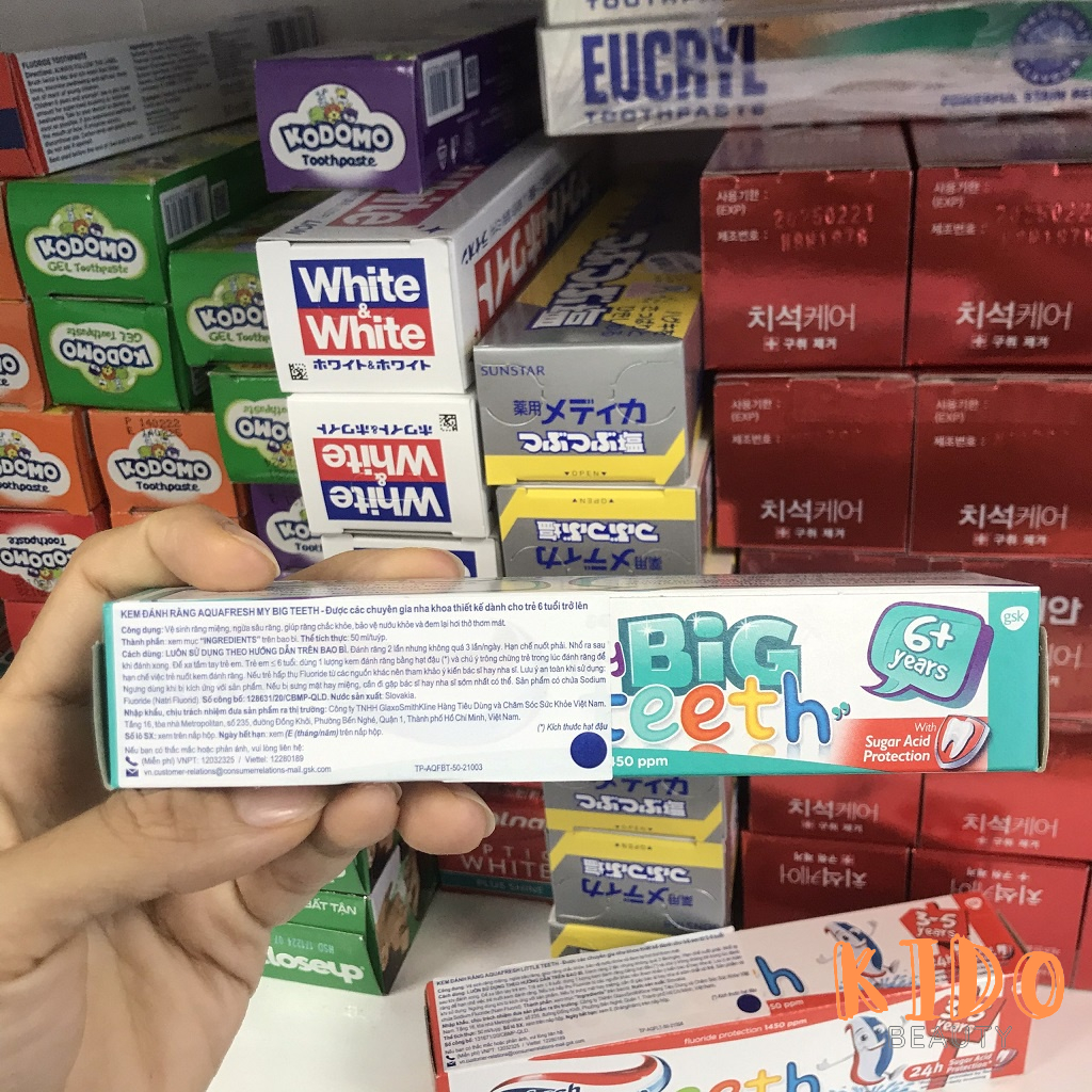 Kem Đánh Răng Aquafresh Cho Trẻ Em Từ 3-5 Tuổi / Trên 6 Tuổi / Trên 2 Tuổi 50ml | 130.4g - Bàn chải đánh răng