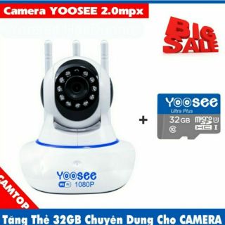 Camera ip yoosee 3 râu 2.0 mpx 1080p siêu nét tặng thẻ nhớ 32gb