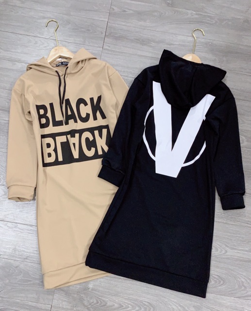 Váy suông nữ hoodie black trẻ trung năng động VAY26 | BigBuy360 - bigbuy360.vn