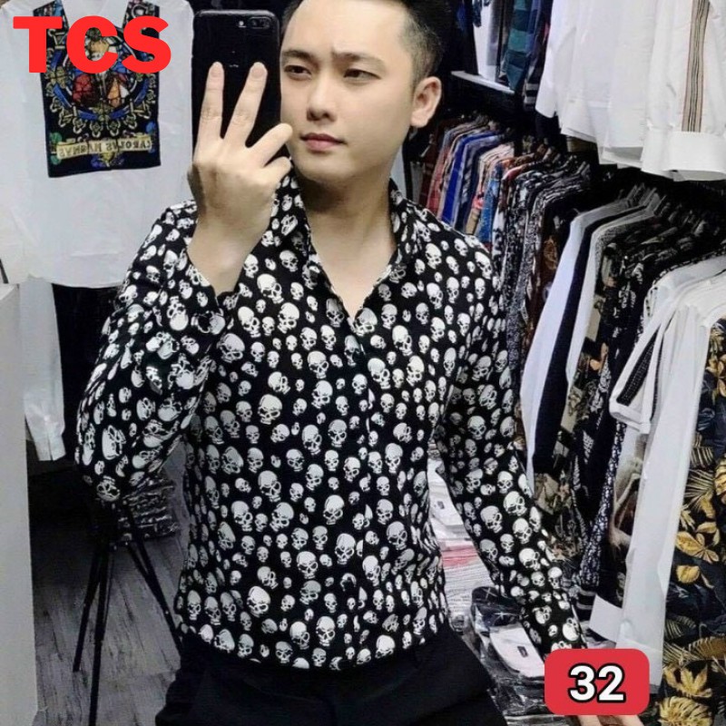 Áo sơ mi nam có cổ sơmi đôi đẹp hàn quốc giá rẻ họa tiết TCS 68 | BigBuy360 - bigbuy360.vn