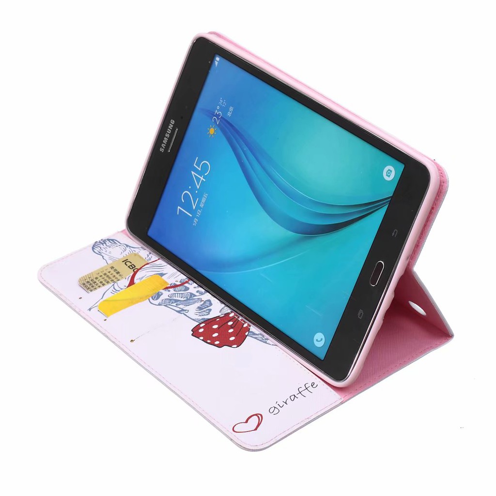 Bao Da Máy Tính Bảng Nắp Gập Họa Tiết Dễ Thương Cho Samsung Galaxy Tab A 8.0 '' 2015 Sm-T350 T355 P350 P355