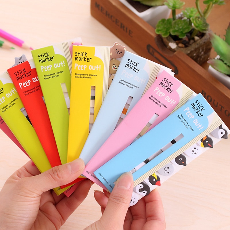 Giấy Dán Ghi Chú Hình Đáng Yêu Trang Trí Sổ Lưu Niệm/ Đồ Dùng Văn Phòng/ Trường Học Cho Bé