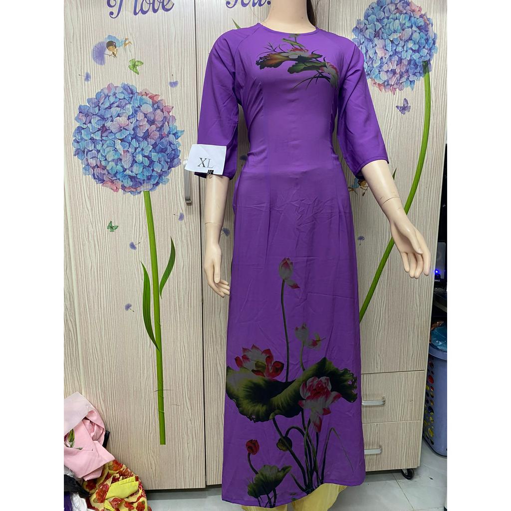 🥼🎗💎Aó dài đẹp size XL, chất vải lụa đẹp co  giãn nhẹ