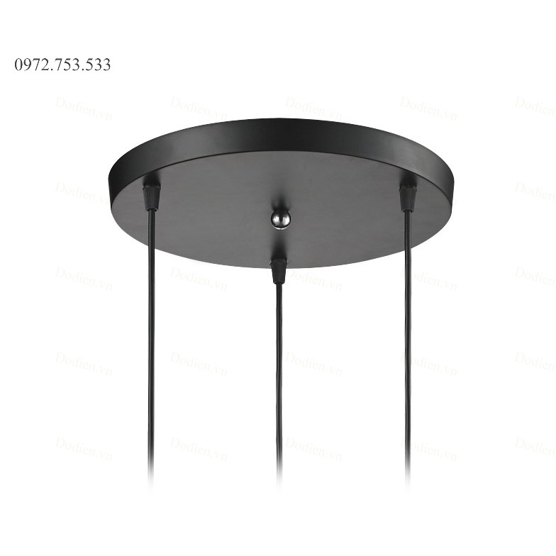 Đế ốp đèn thả 3 lỗ tròn cho bộ thả 3 đèn thả đơn