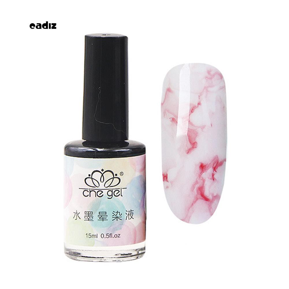 ✮15ml Nail Polish Marble Pattern Gradient Color Manicure Ink Smudge Lacquer Decor