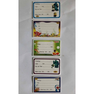 Set 20 nhãn vở