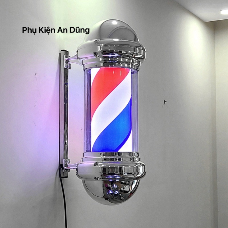 Đèn Xoay Barber Pole 3 Màu ⚡Hàng Cao Cấp⚡ Vỏ Poli Cứng Chịu Nhiệt Chống Va Đập