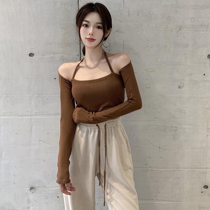 Set áo hai dây + áo khoác tay dài màu sắc thanh lịch dành cho nữ