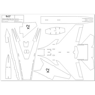Bản vẽ máy bay chiến đấu - Su37