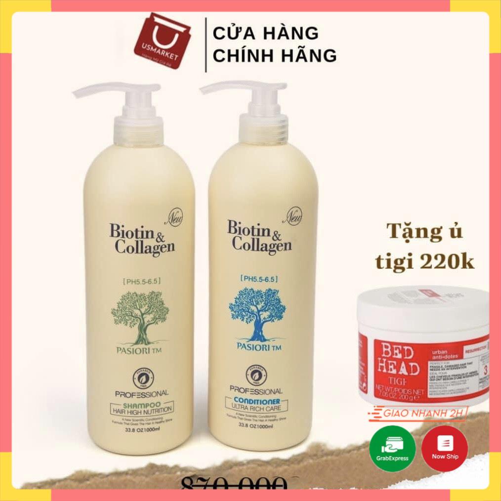  [MUA 1 TẶNG 1] Cặp 2 Dầu gội xả phục hồi và kích thích mọc tóc Biotin & Collagen