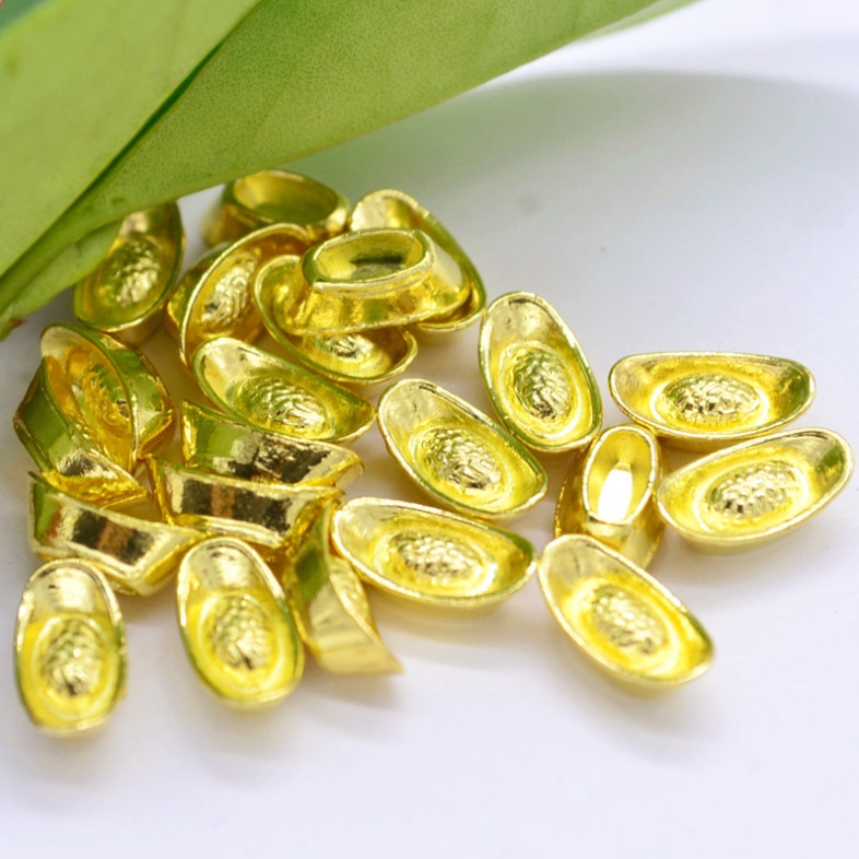 1 Thỏi Vàng Thần Tài KIM NGUYÊN bằng hợp kim 3cm phong thủy chiêu tài lộc, may mắn