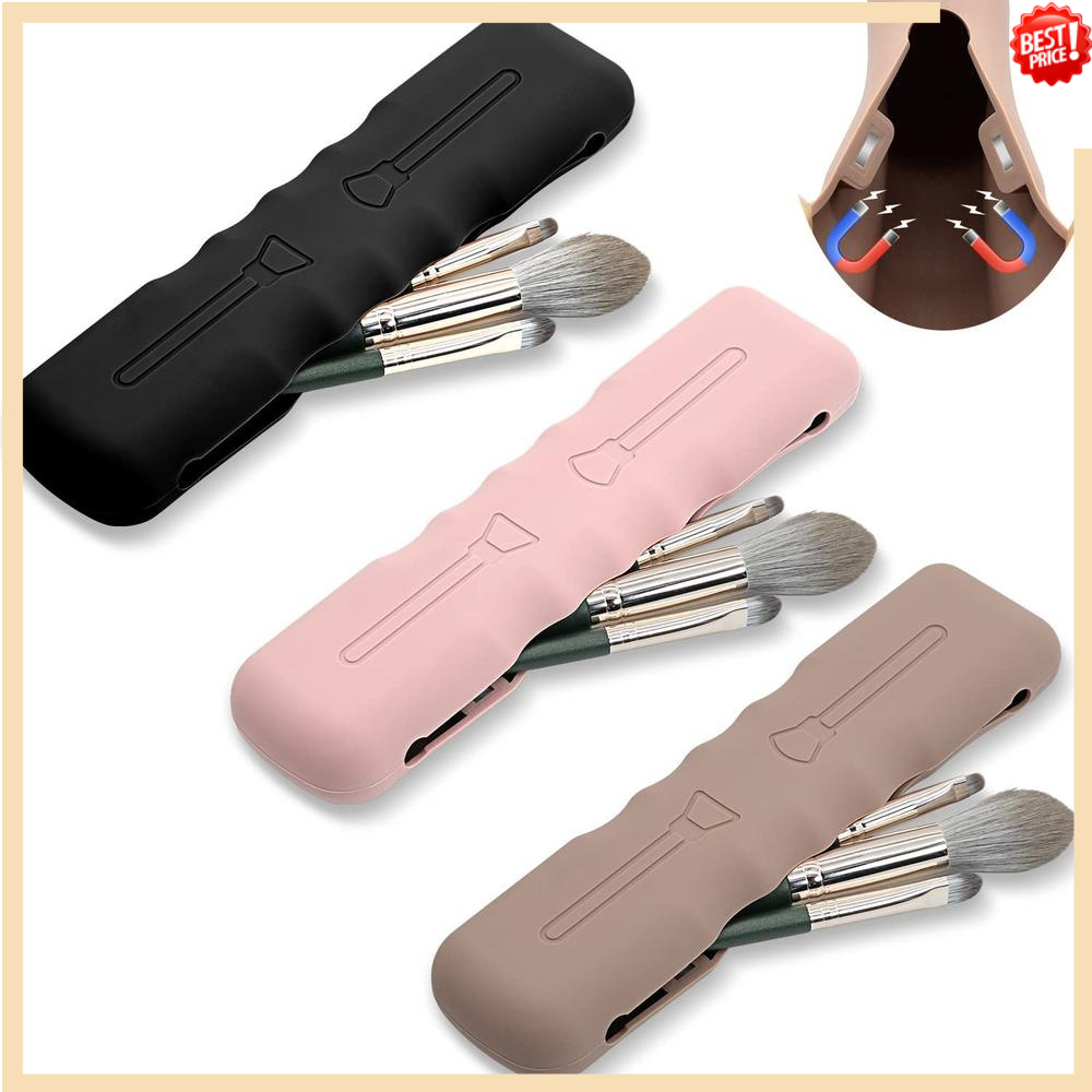 Túi Đựng Cọ Trang Điểm Bằng Silicon Mềm Chống Thấm Nước Di Động Tiện Lợi Cho Du Lịch