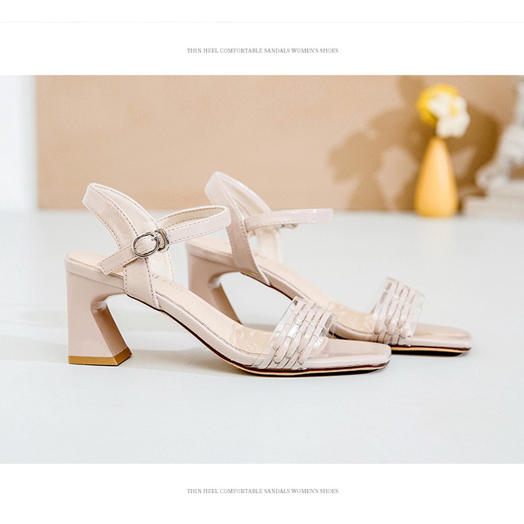 Giày Sandal, giày cao gót  nữ gót nhọn quai ngang 7P dusto rẻ thời trang công sở đẹp cao cấp da mềm màu  nude - SDDT011