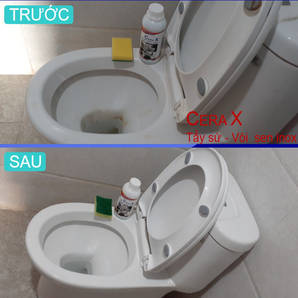 Dung dịch tẩy Sứ bồn cầu - Vòi sen Inox - Gạch men - Cera X 250ML
