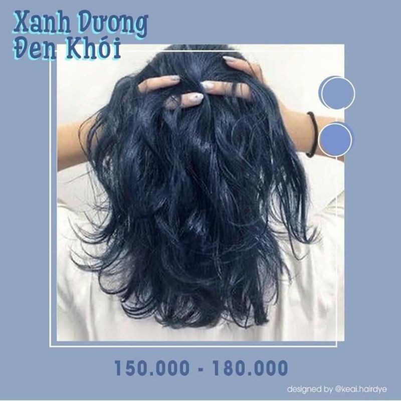 combo nhuộm xanh dương đen khói kèm oxi trợ dưỡng và găng tay | BigBuy360 - bigbuy360.vn