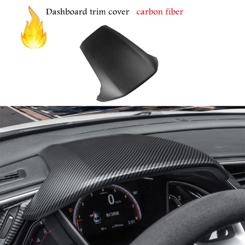 Viền bọc bảng điều khiển trung tâm vô lăng xe hơi bằng sợi carbon cho Honda Civic 10Th