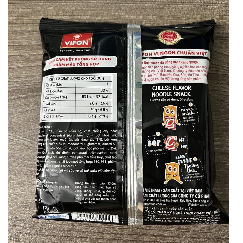 Snack mì tôm vị phô mai 30g Vifon