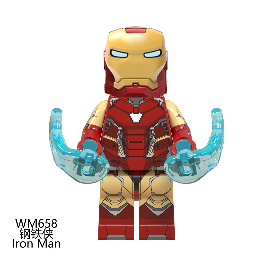 Mô hình lắp ráp Lego Iron Man/Thor/War Machine/Captain Marvel Wm6056 chất lượng cao