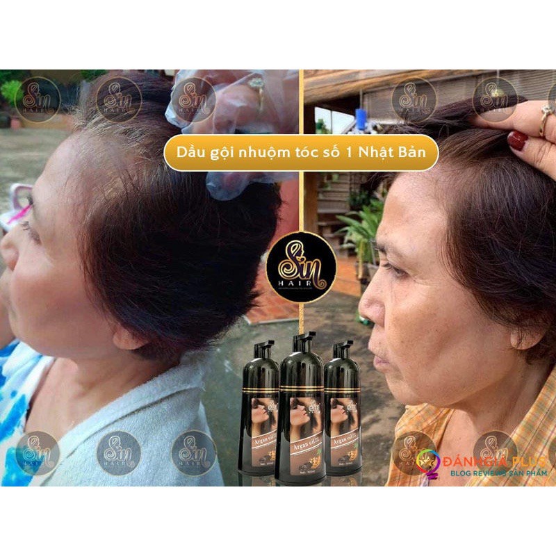 Dầu gội phủ bạc sin hair♥️♥️dầu gội nhuộm tóc đen, nâu số 1 Nhật Bản 500ml.[CHÍNH HÃNG]
